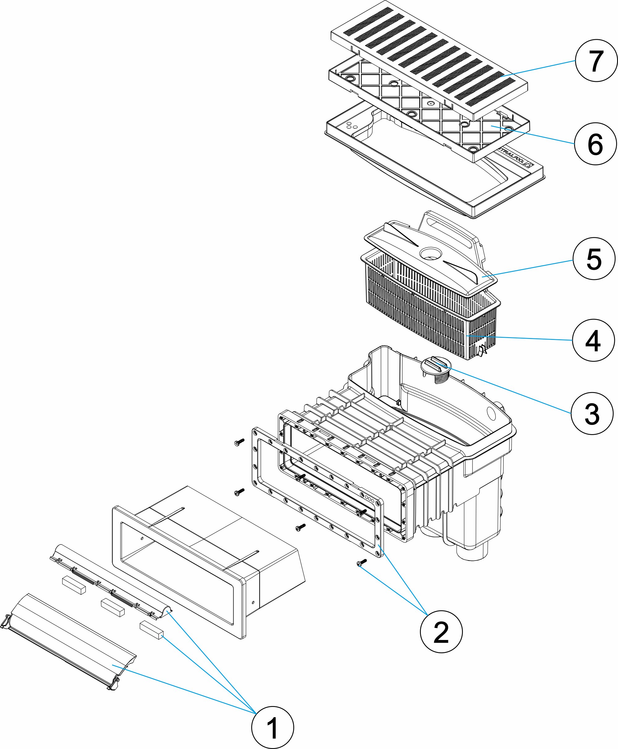 SK UNIK PISCINA CEMENTO CON INSERTI / AUTOFILETTANTE