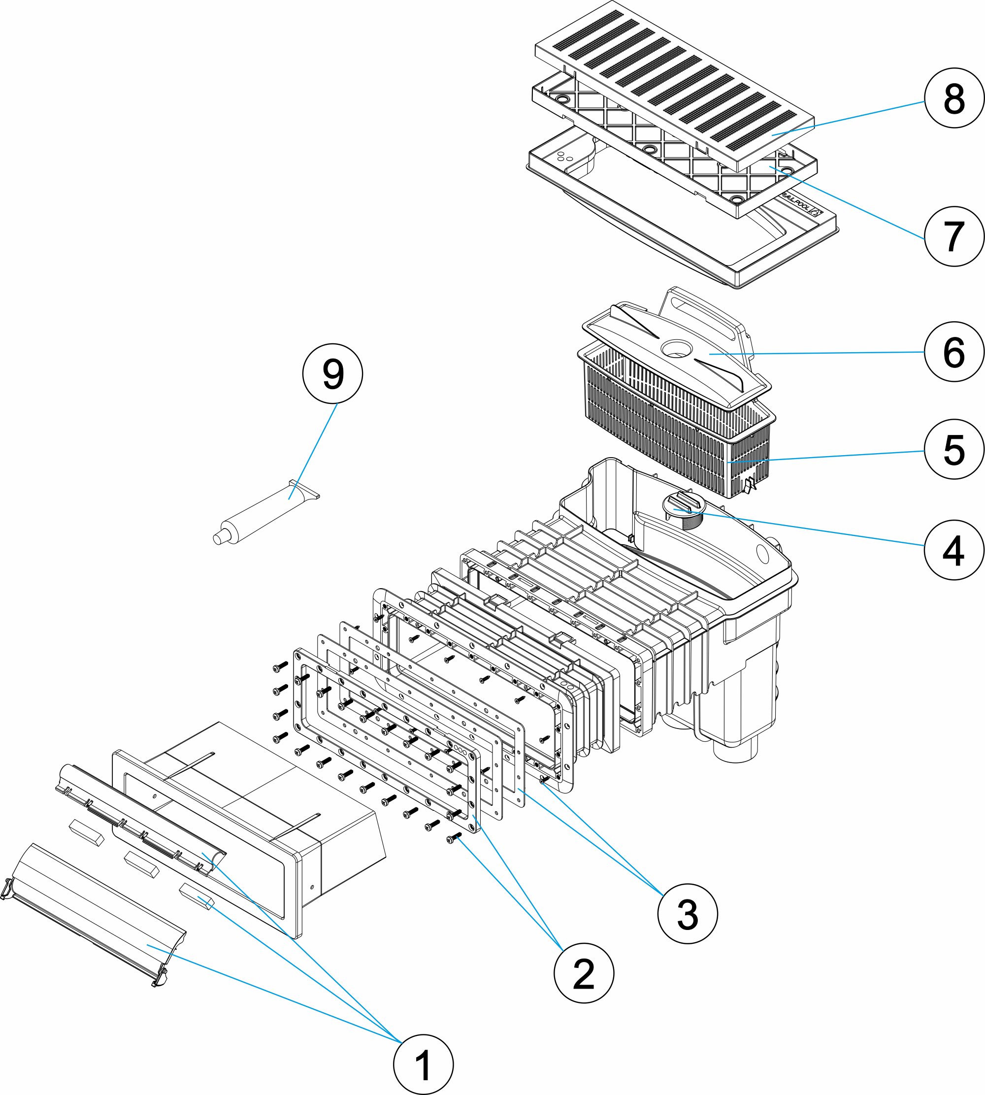 SK UNIK PANEL POOL WITH INSERTS / THREAD-FORMING SCREW