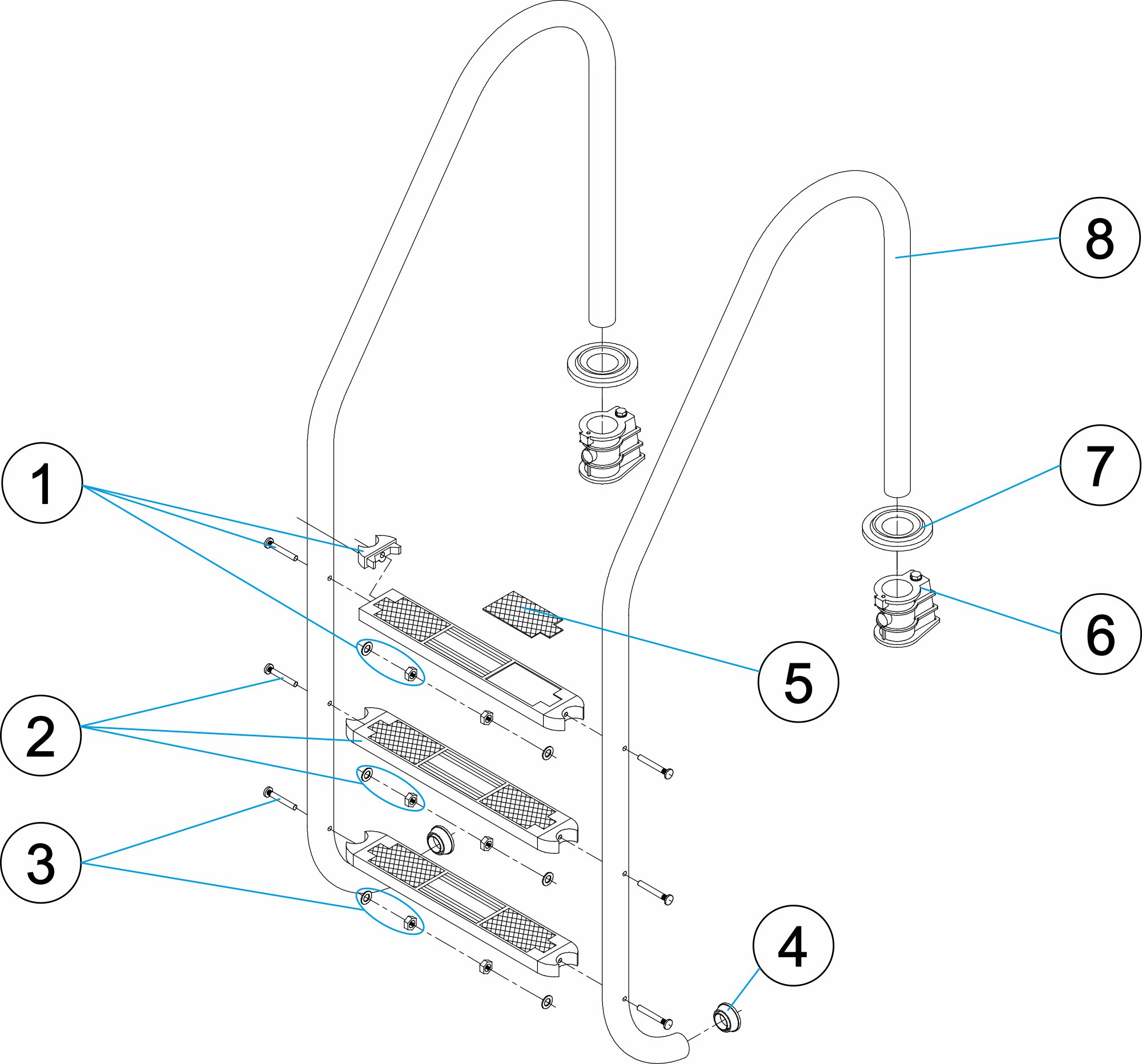 SCALA STANDARD PLUS 2-3-4-5 SCALINI AISI-316