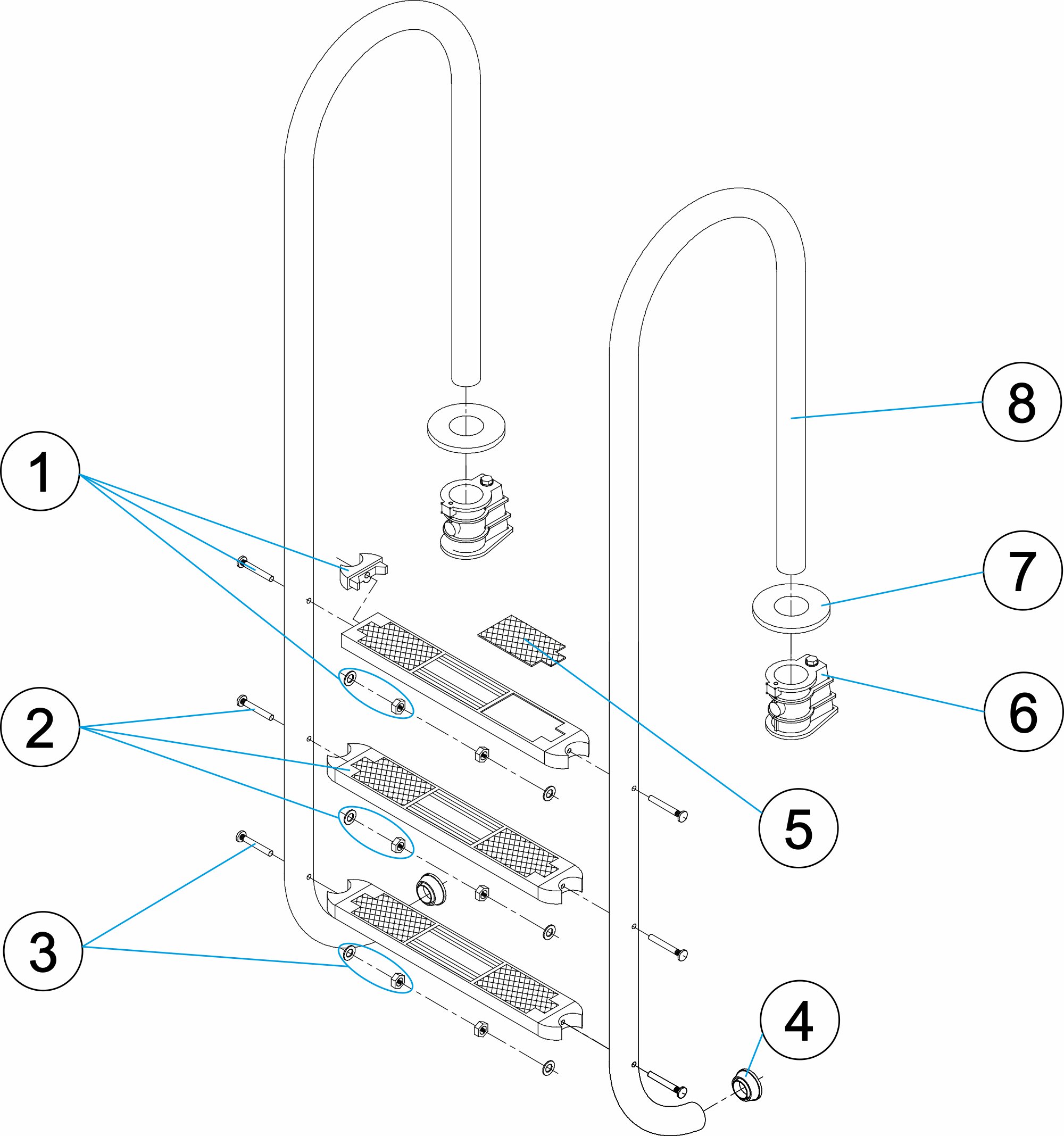 WANDTREPPE PLUS 3-4-5 STUFEN AISI-316