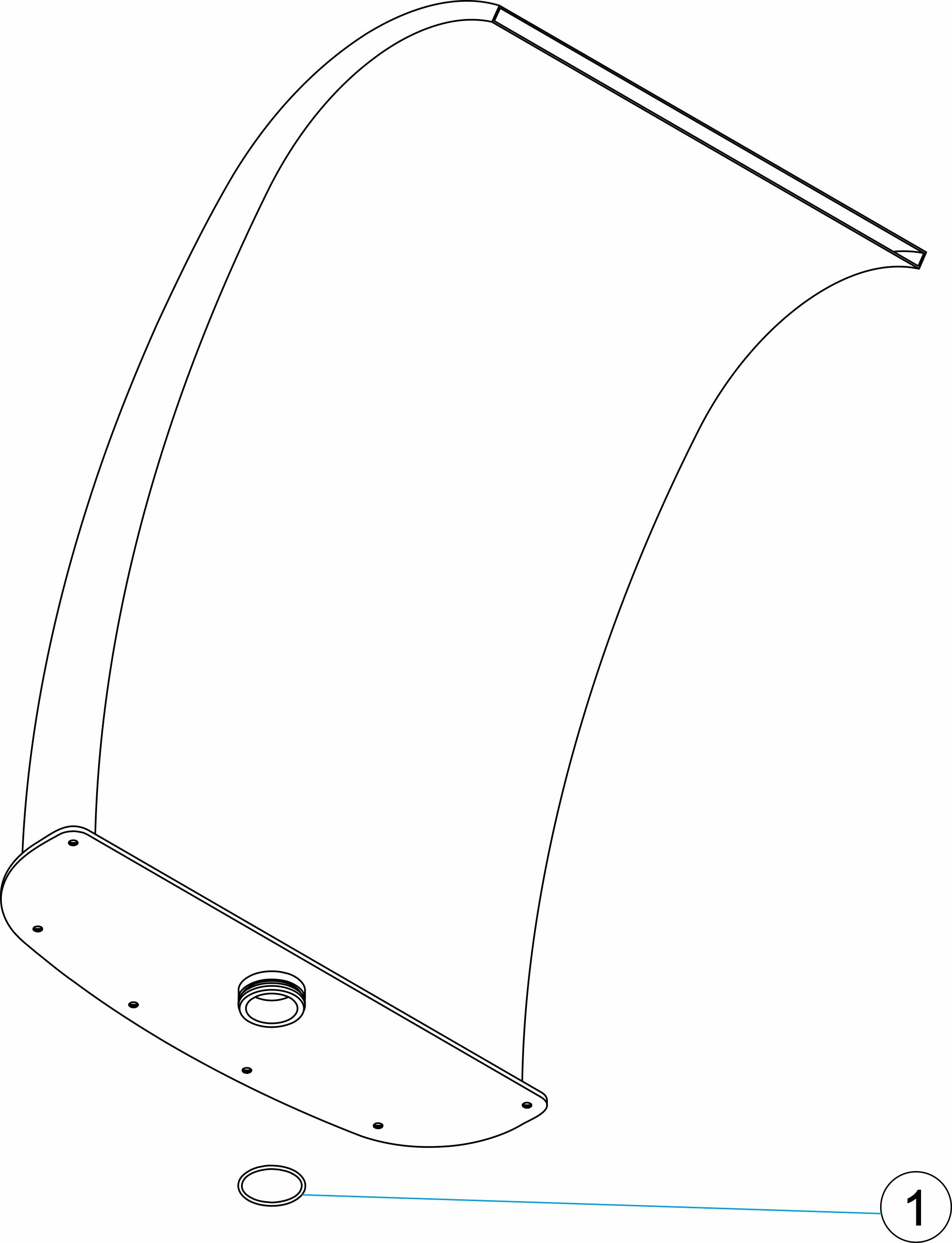 RIDEAU EN ARC A-600 H-1000