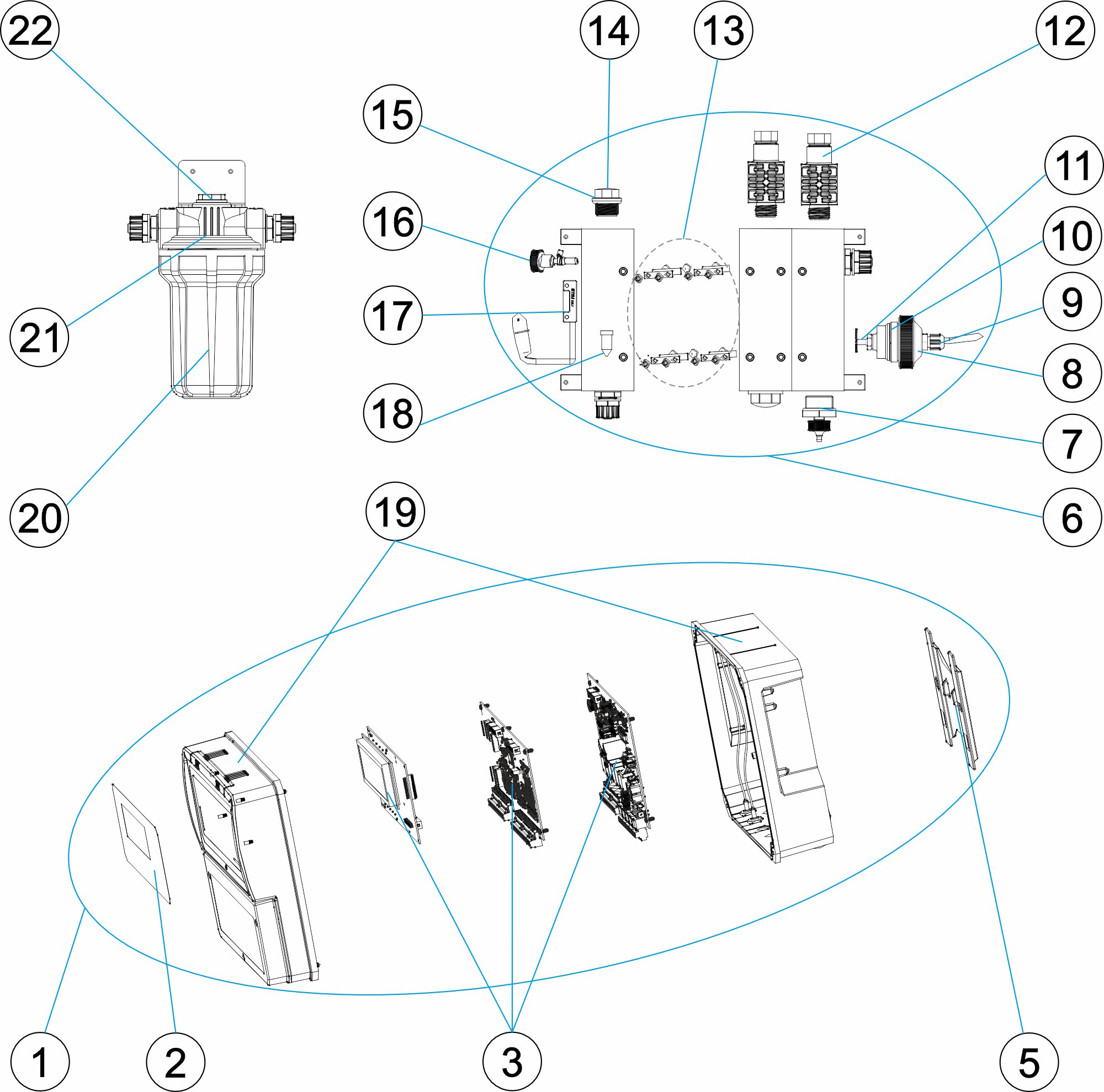 pH/ORP/Free Chlorine Controlle