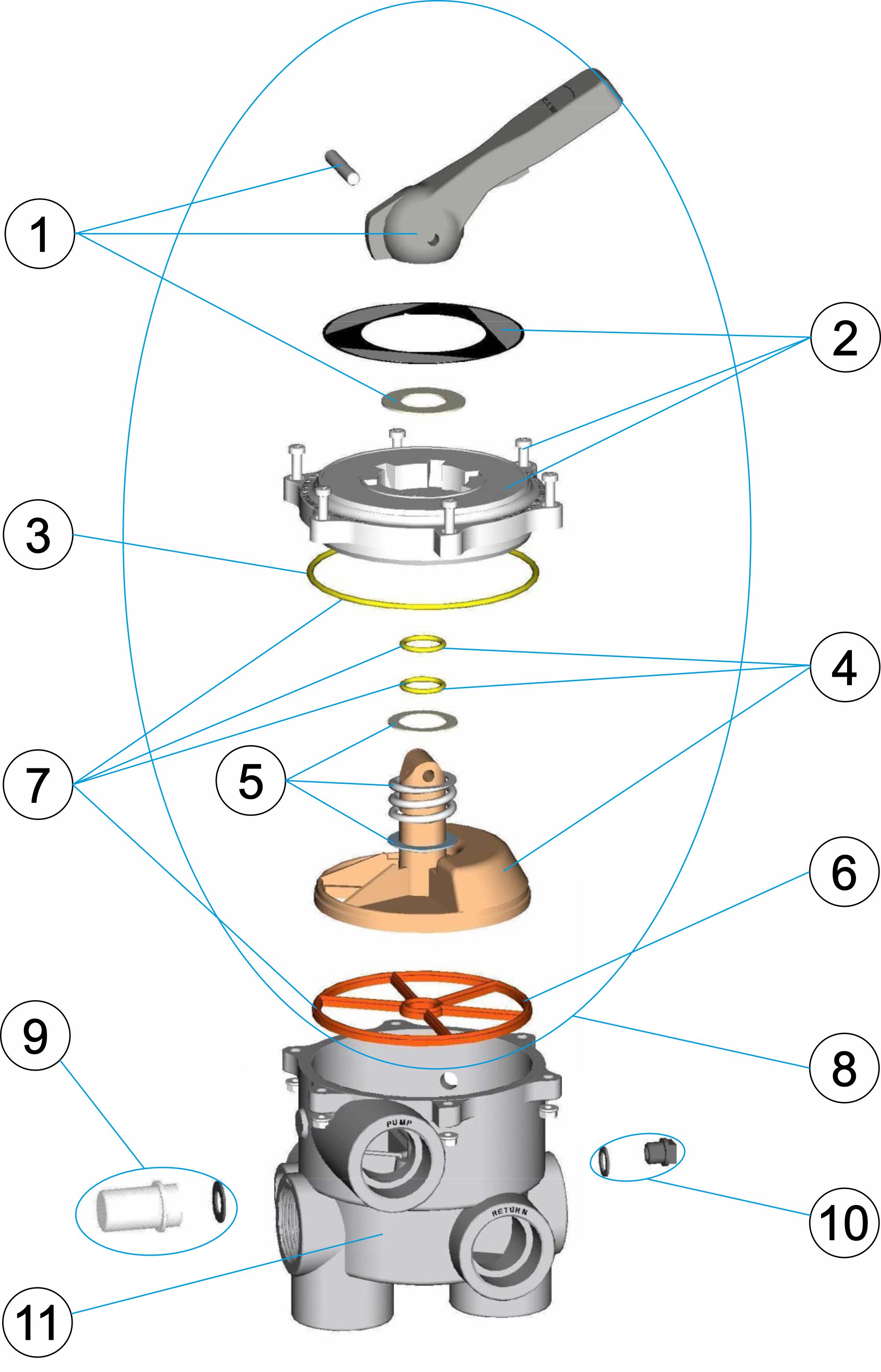 MULTIPORT VALVE 1 ½