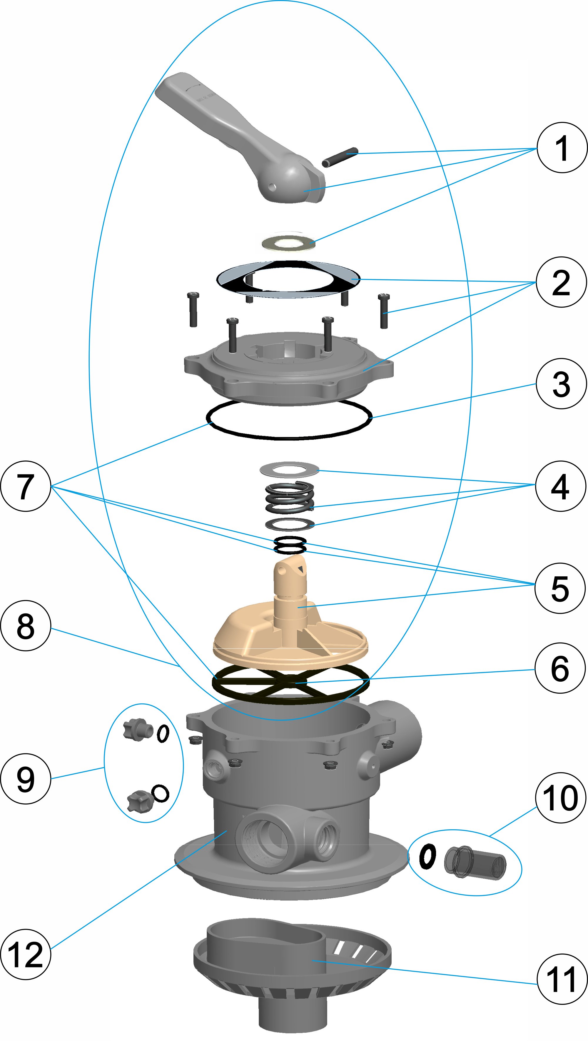 MULTIPORT VALVE 1 ½