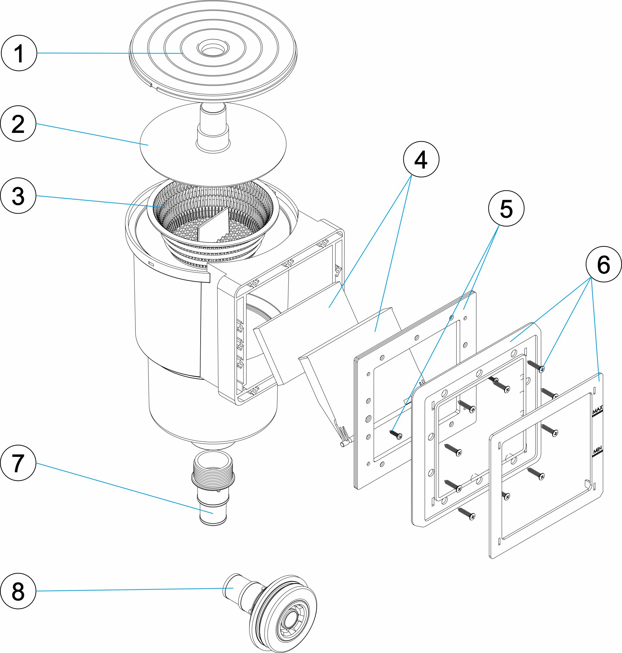 SKIMMER PISCINA ELEVADA