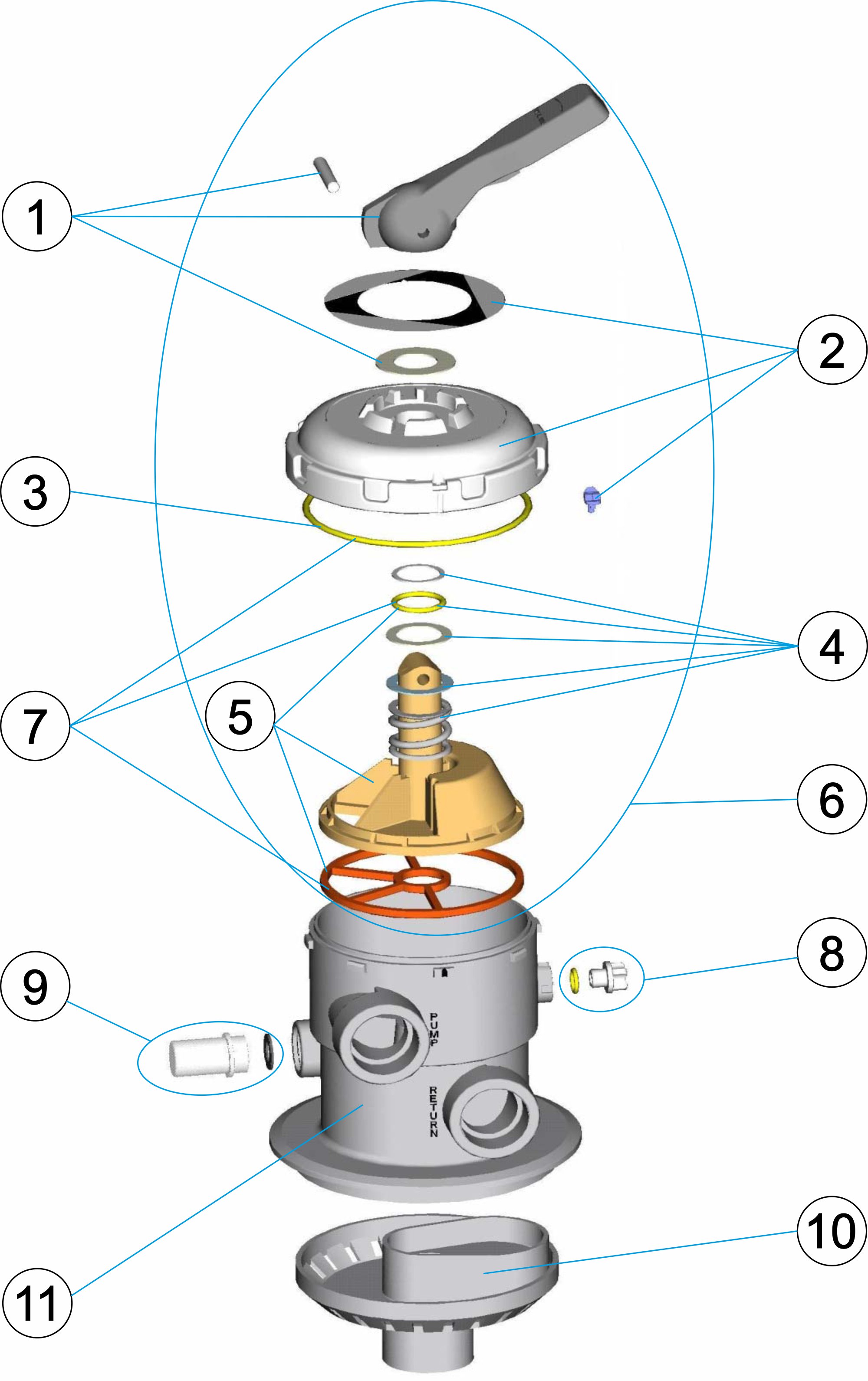 MULTIPORT VALVE 1 ½