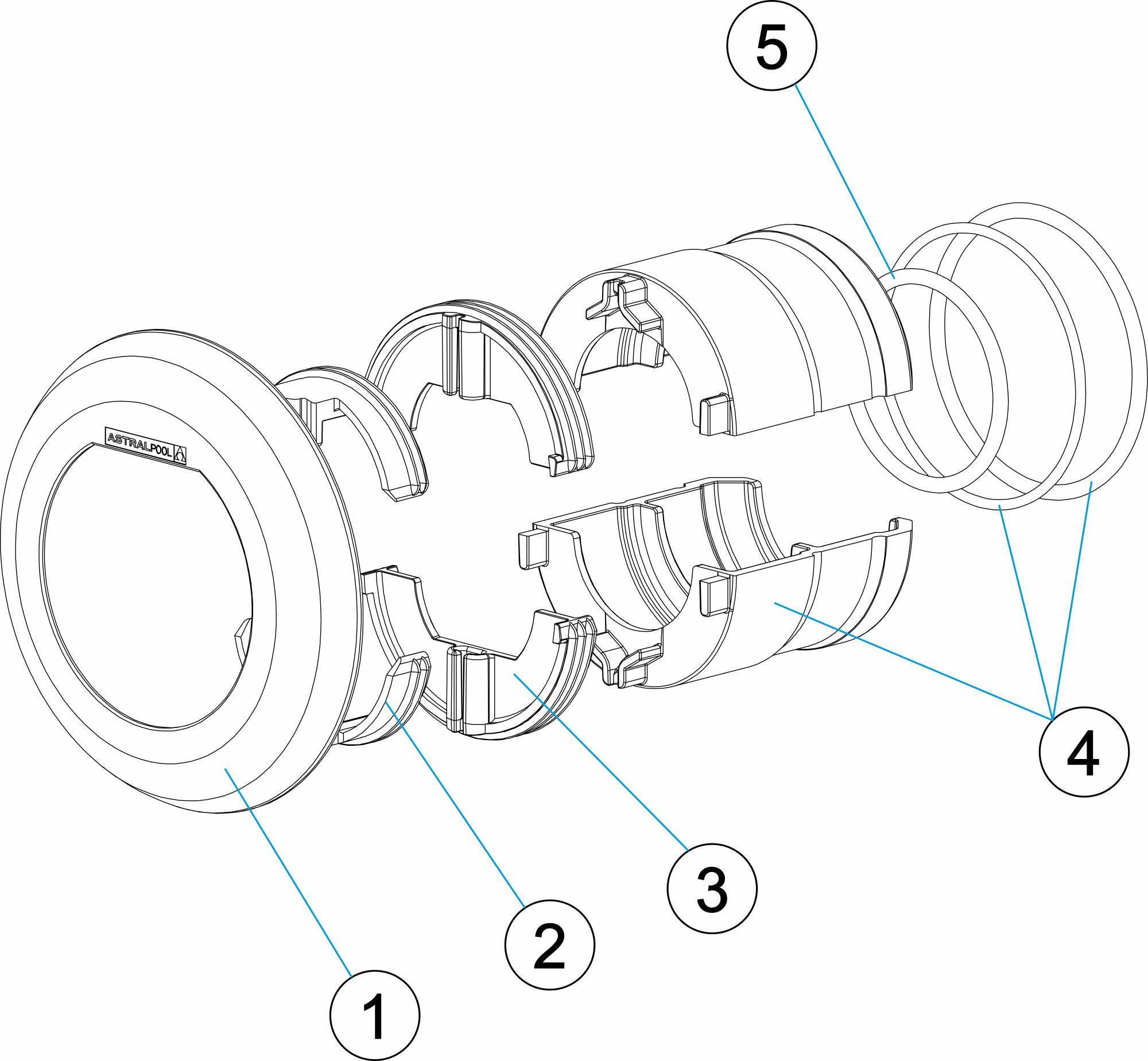 DECORATIVE RING FOR PIPE LUMIPLUS FLEXIMINI