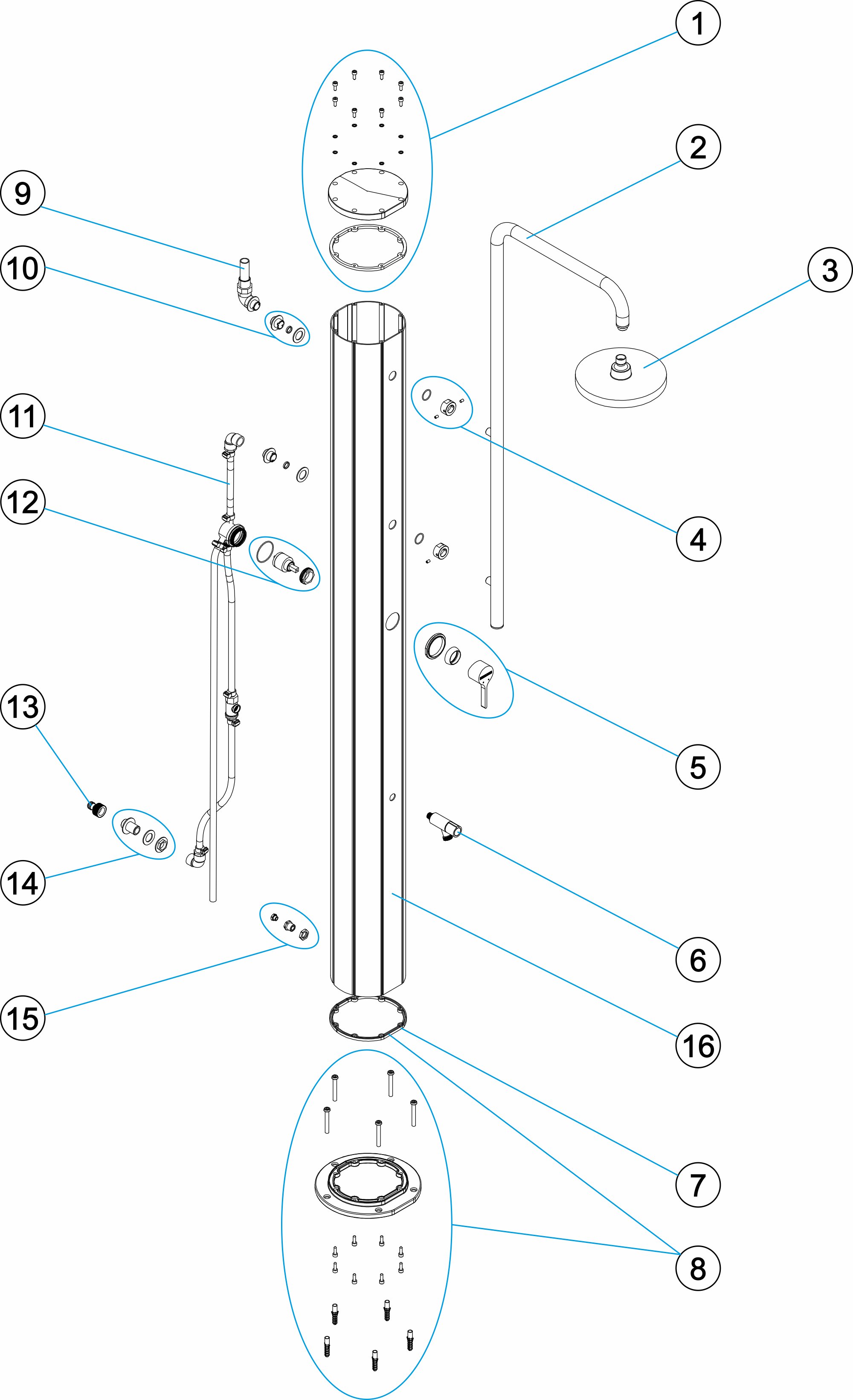 SOLAR SHOWER CHROME