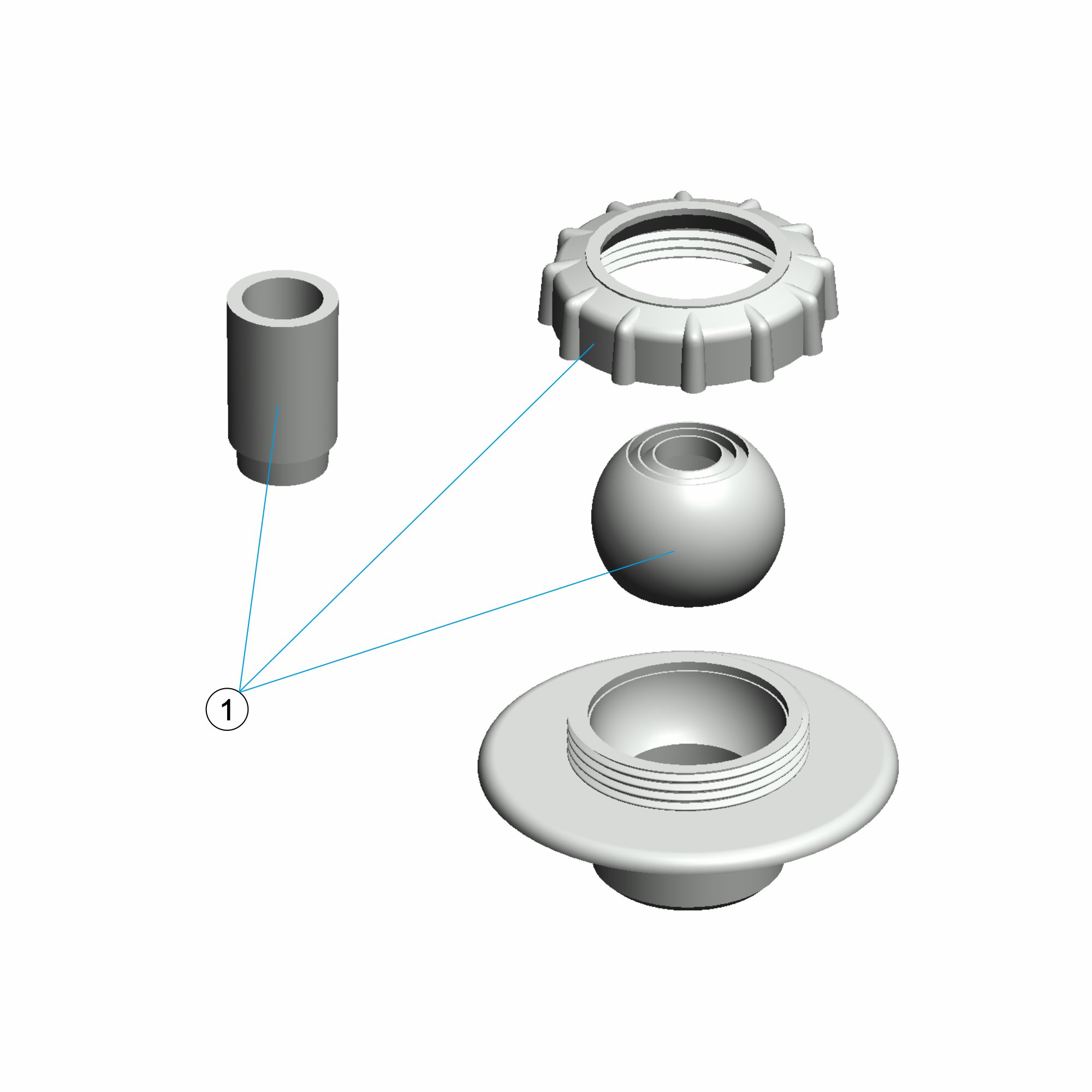 EINLAUFDÜSE MULTIFLOW BETONBECKEN