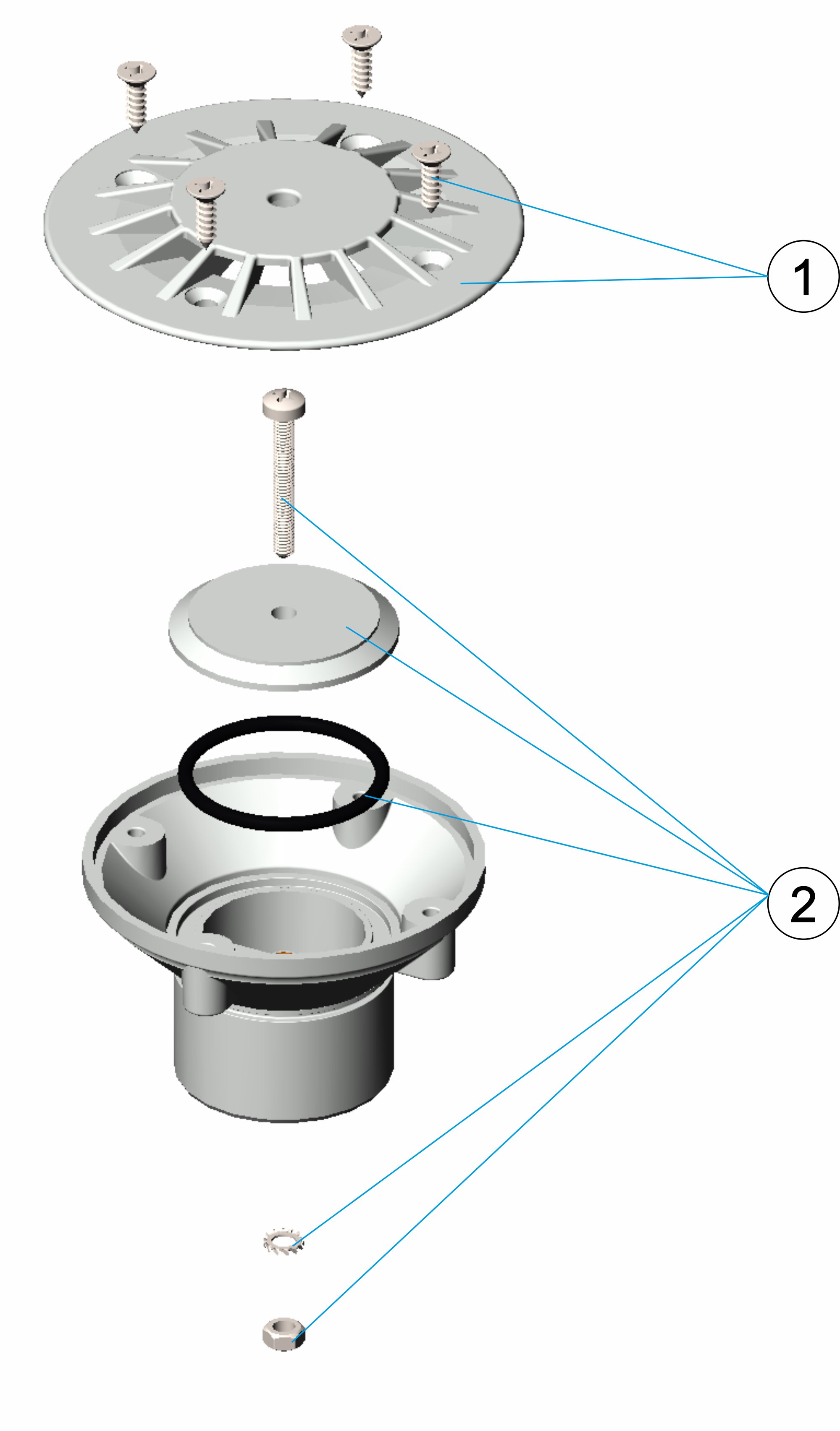 BOTTOM NOZZLE CONCRETE POOL