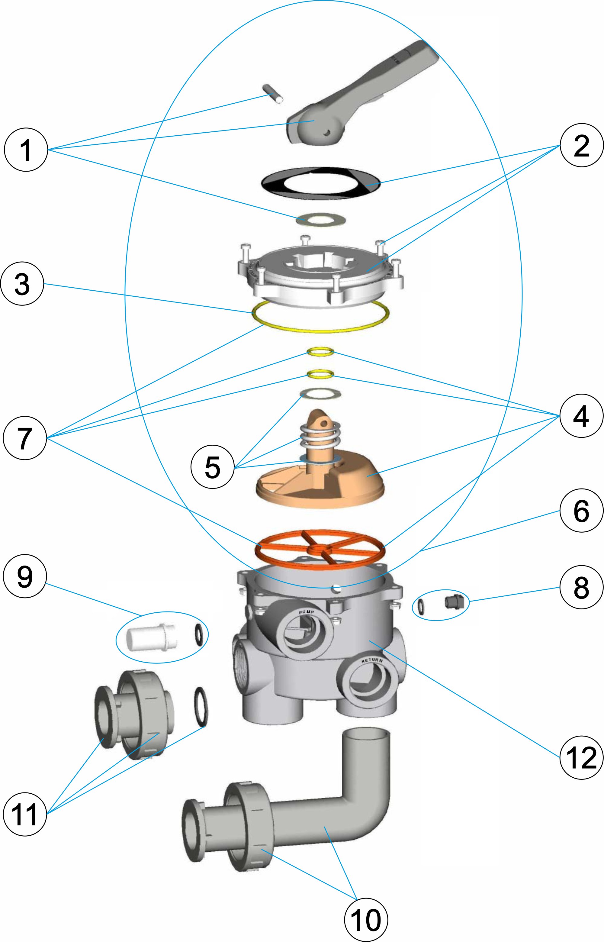 SELECTOR VALVE 1 ½¨+ CONNECTIONS