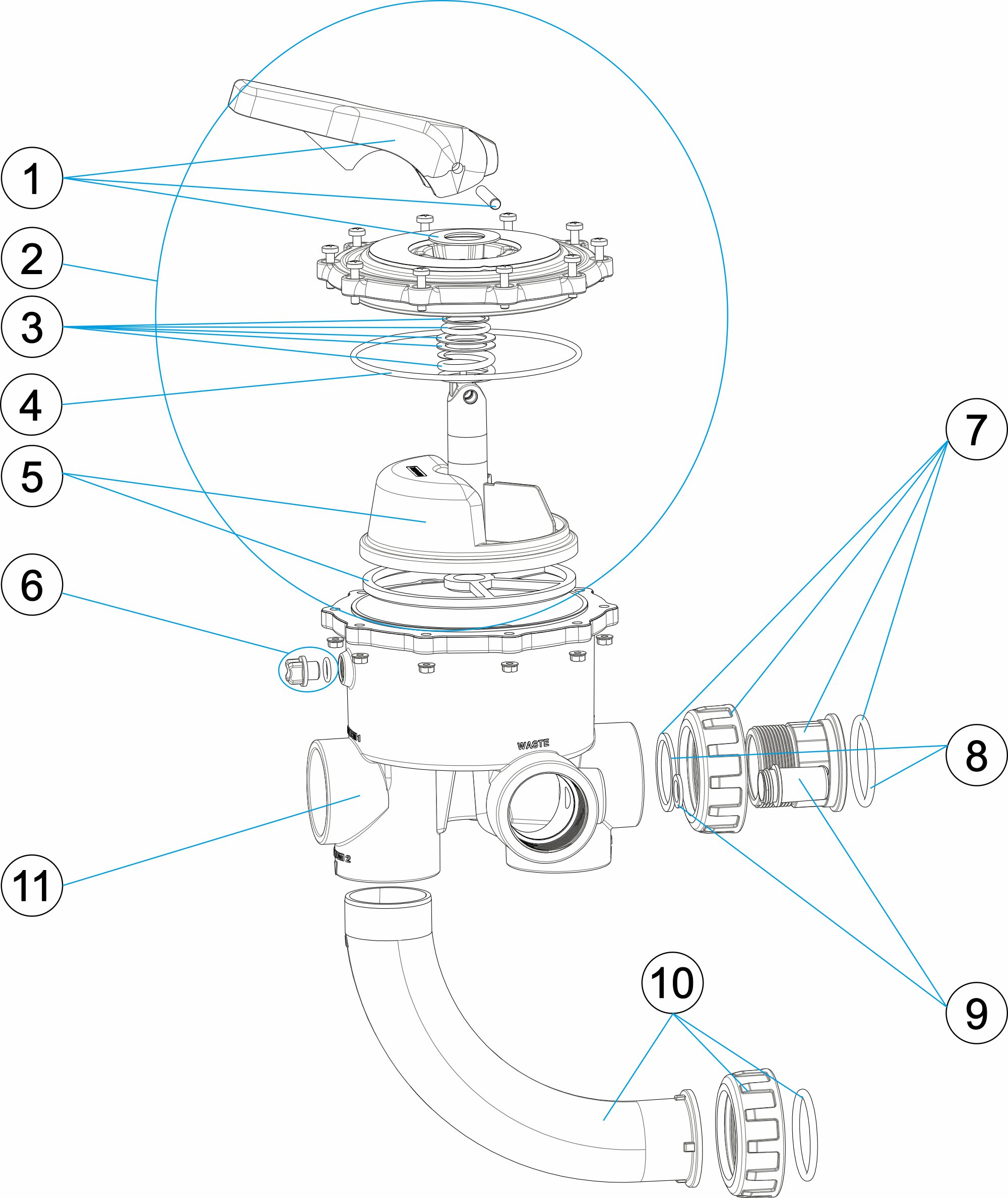 SELECTOR VALVE WITH LINKS 2