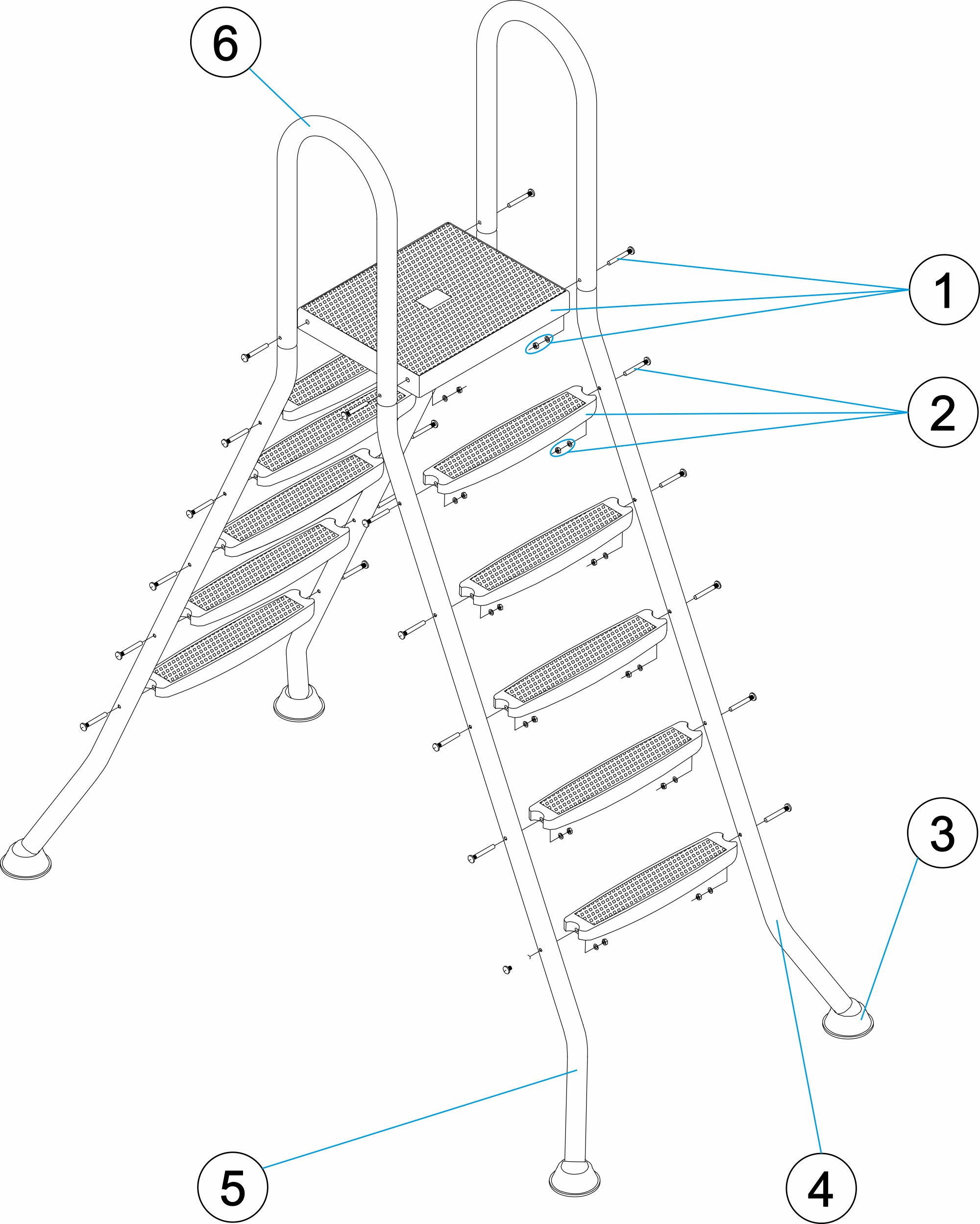 TREPPE AUFSTELLBECKEN