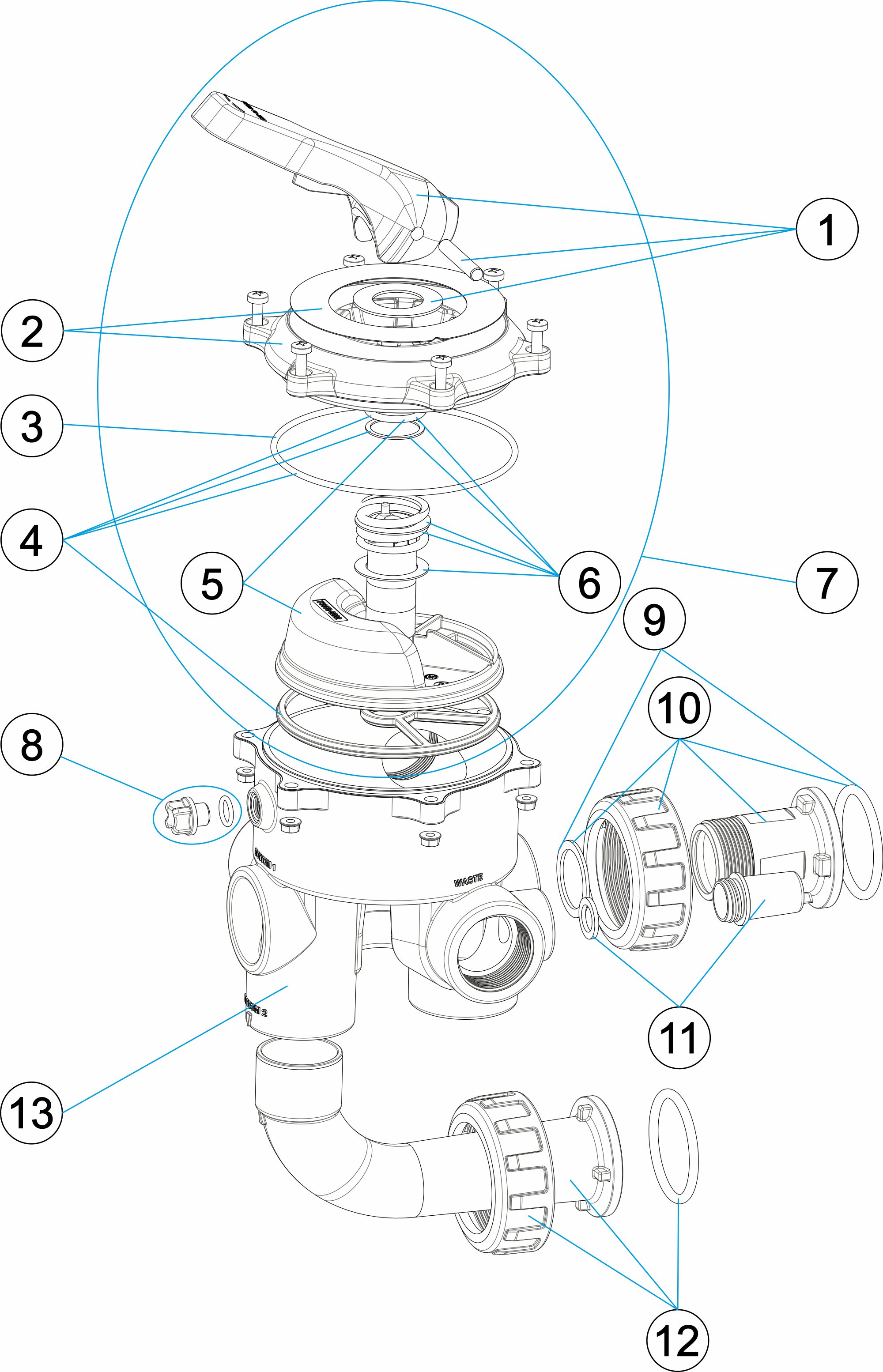 MULTIPORT VALVE 1 ½