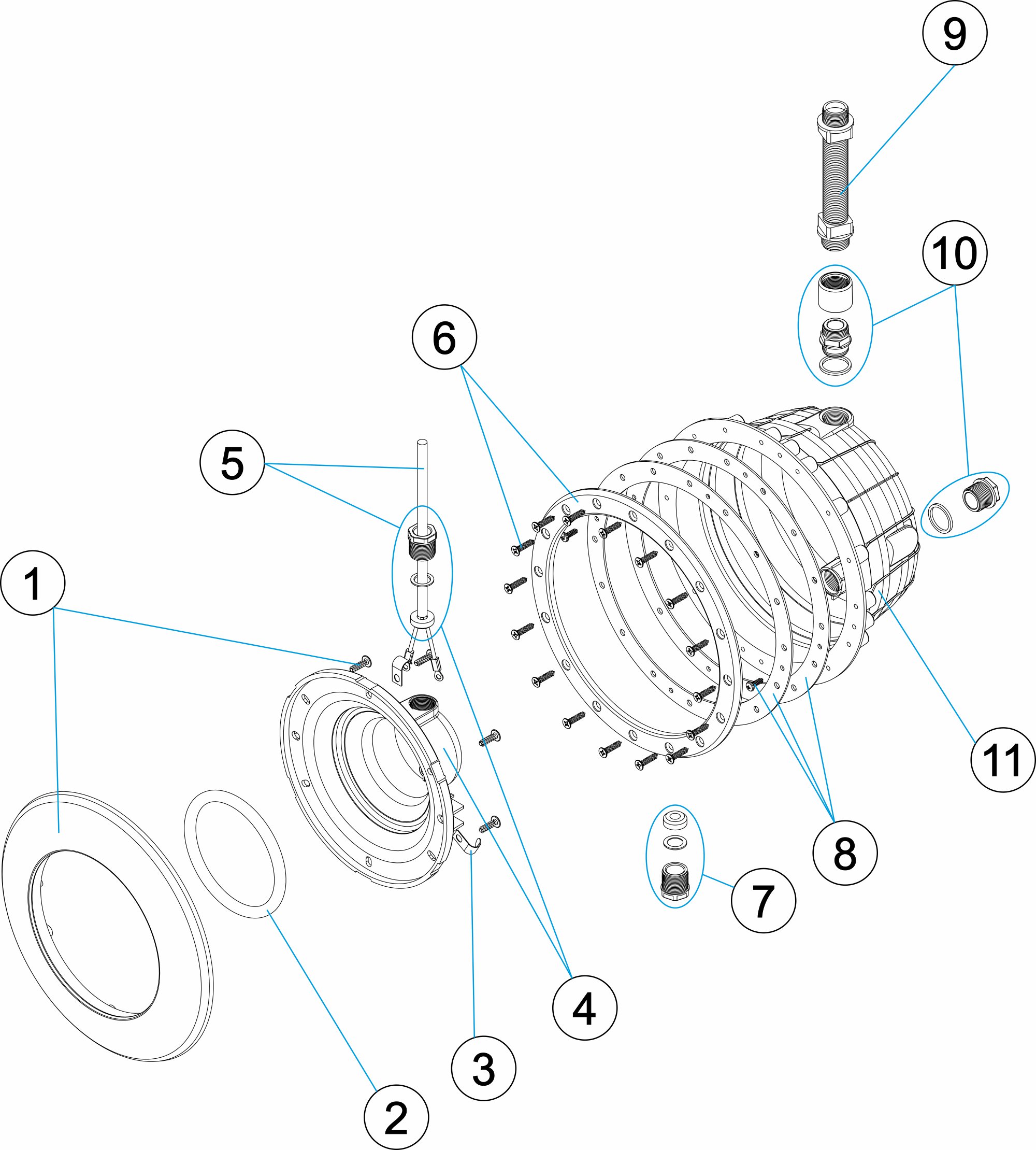 PROJECTEUR STANDARD PP / PISCINES EASY-LINE