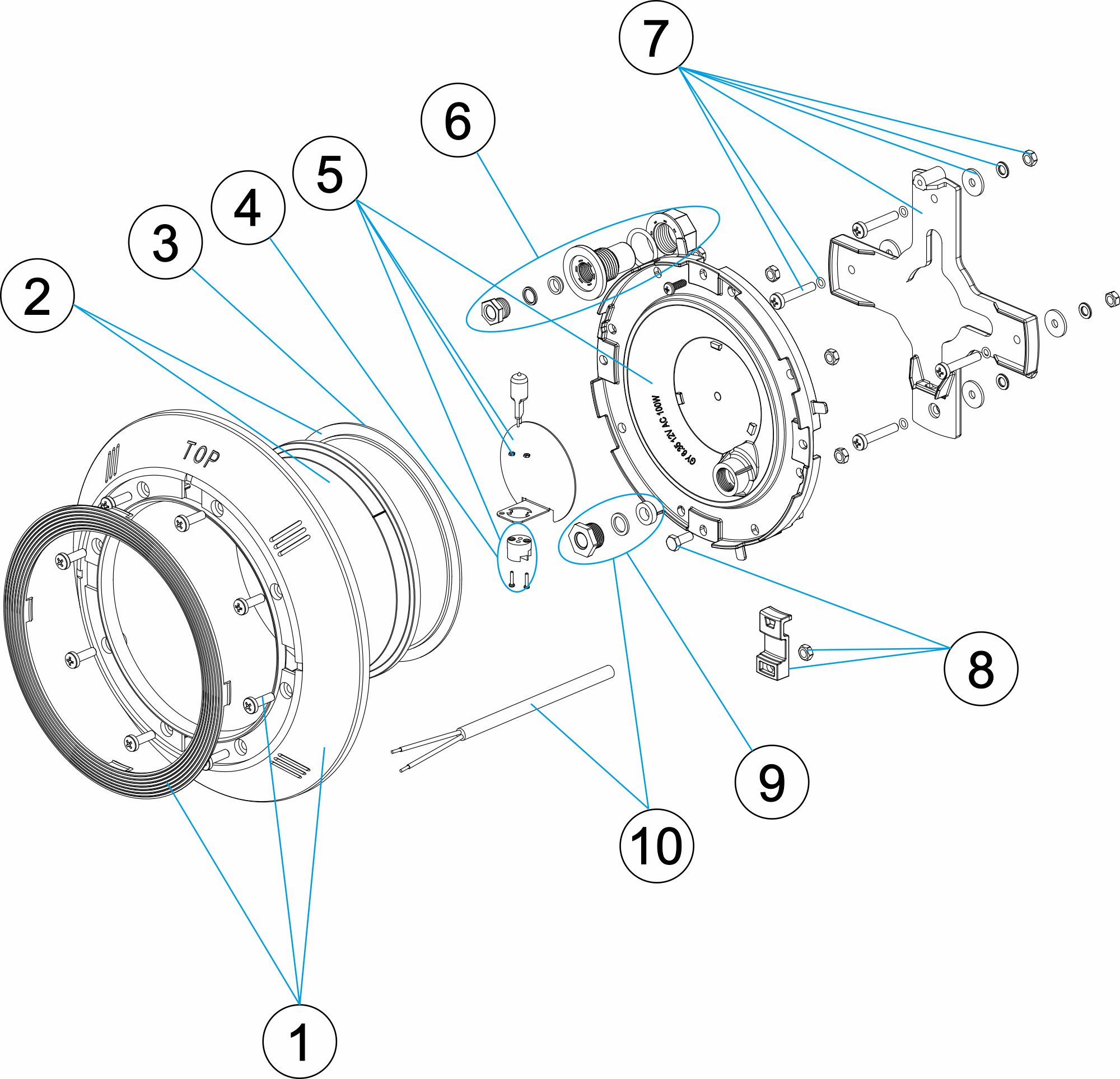 PROYECTOR PLANO PISCINA PREFABRICADA