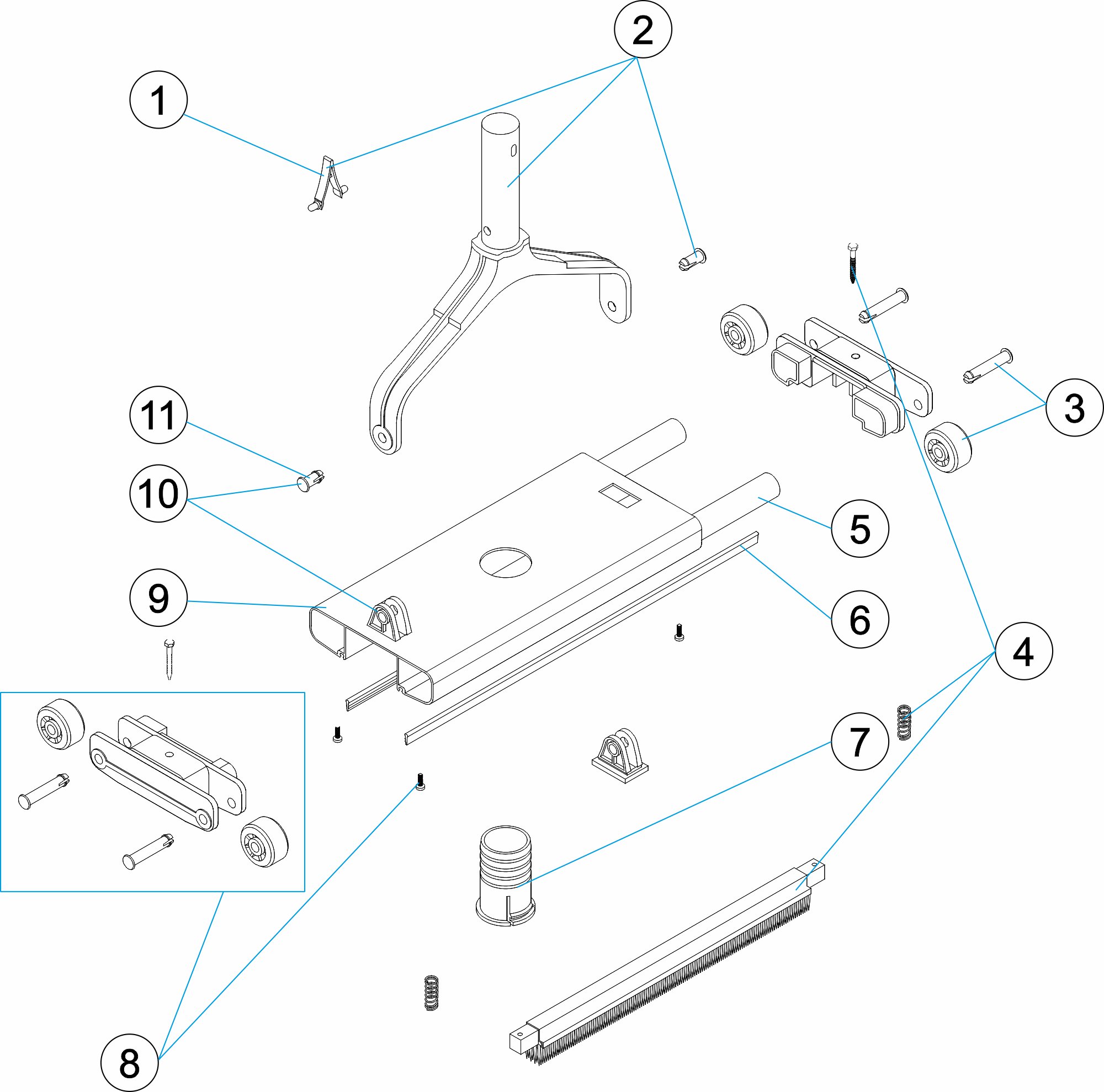 MANUAL POOL CLEANER 1 ½