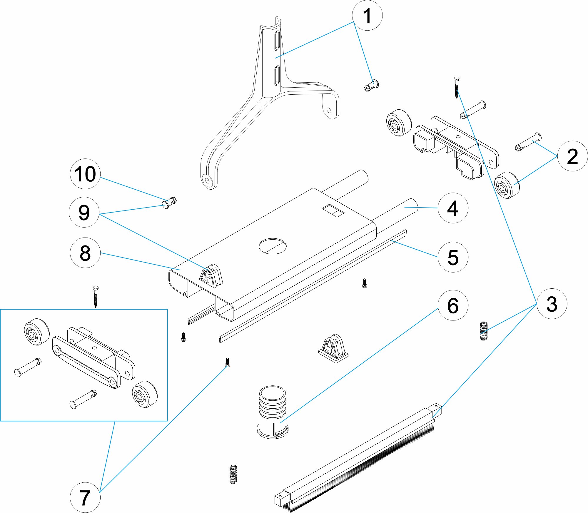 MANUAL POOL CLEANER 1 ½