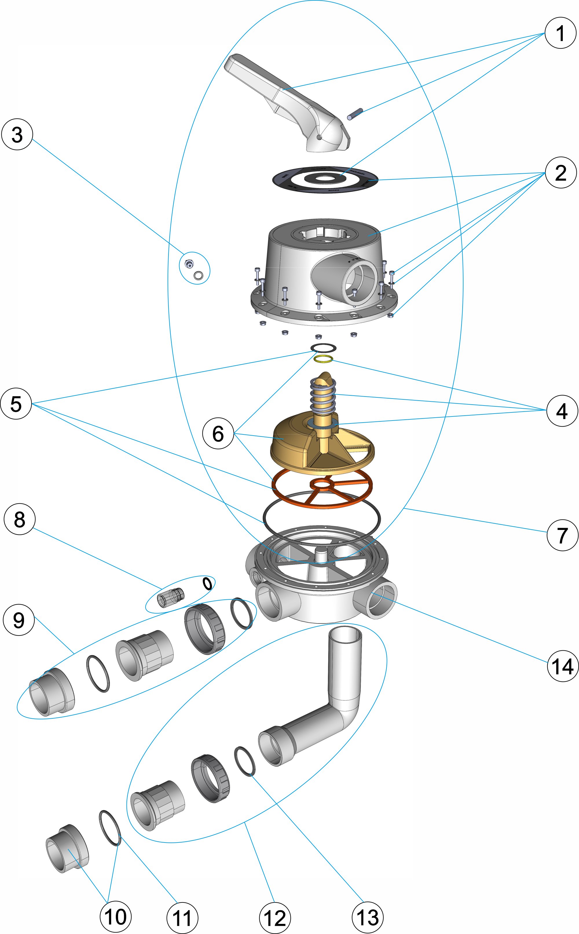 MULTIPORT VALVE 2 ½