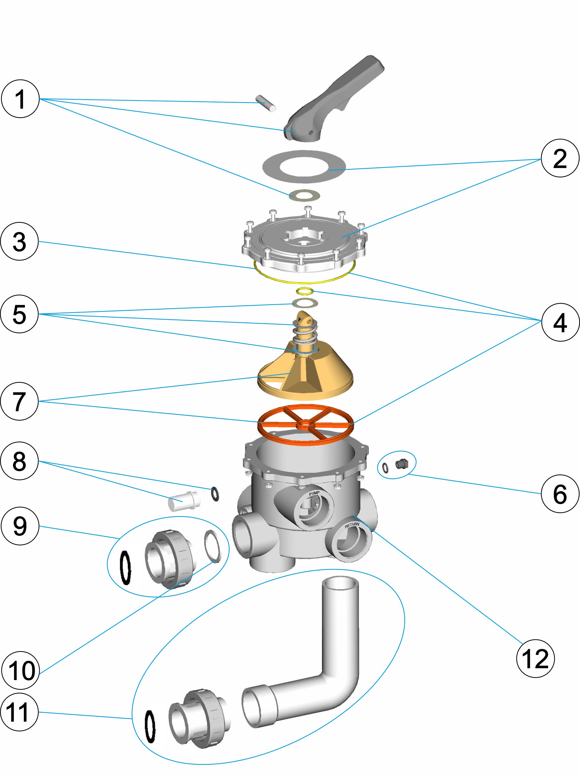 MULTIPORT VALVE 1 ½