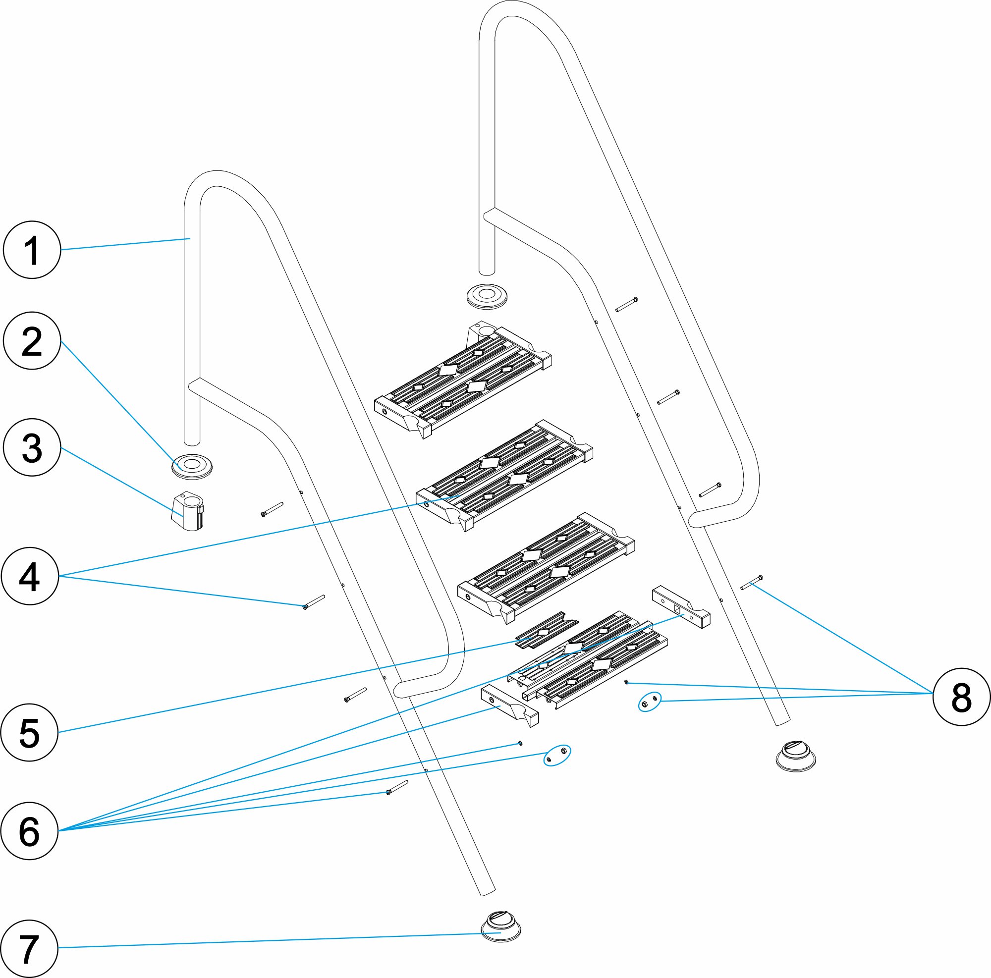 DOUBLE STEP RESIDENTIAL LADDER