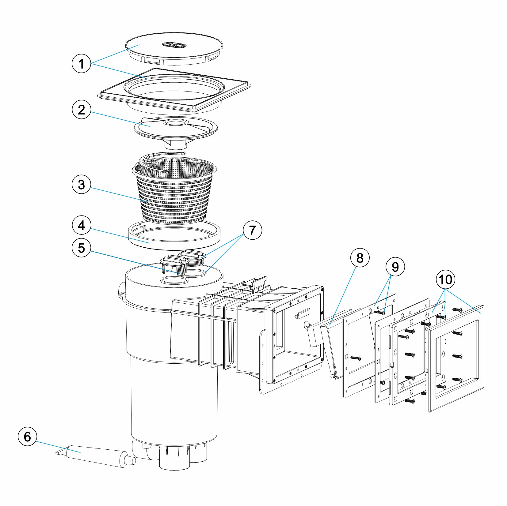 SUPER SKIMMER PISCINA LINER