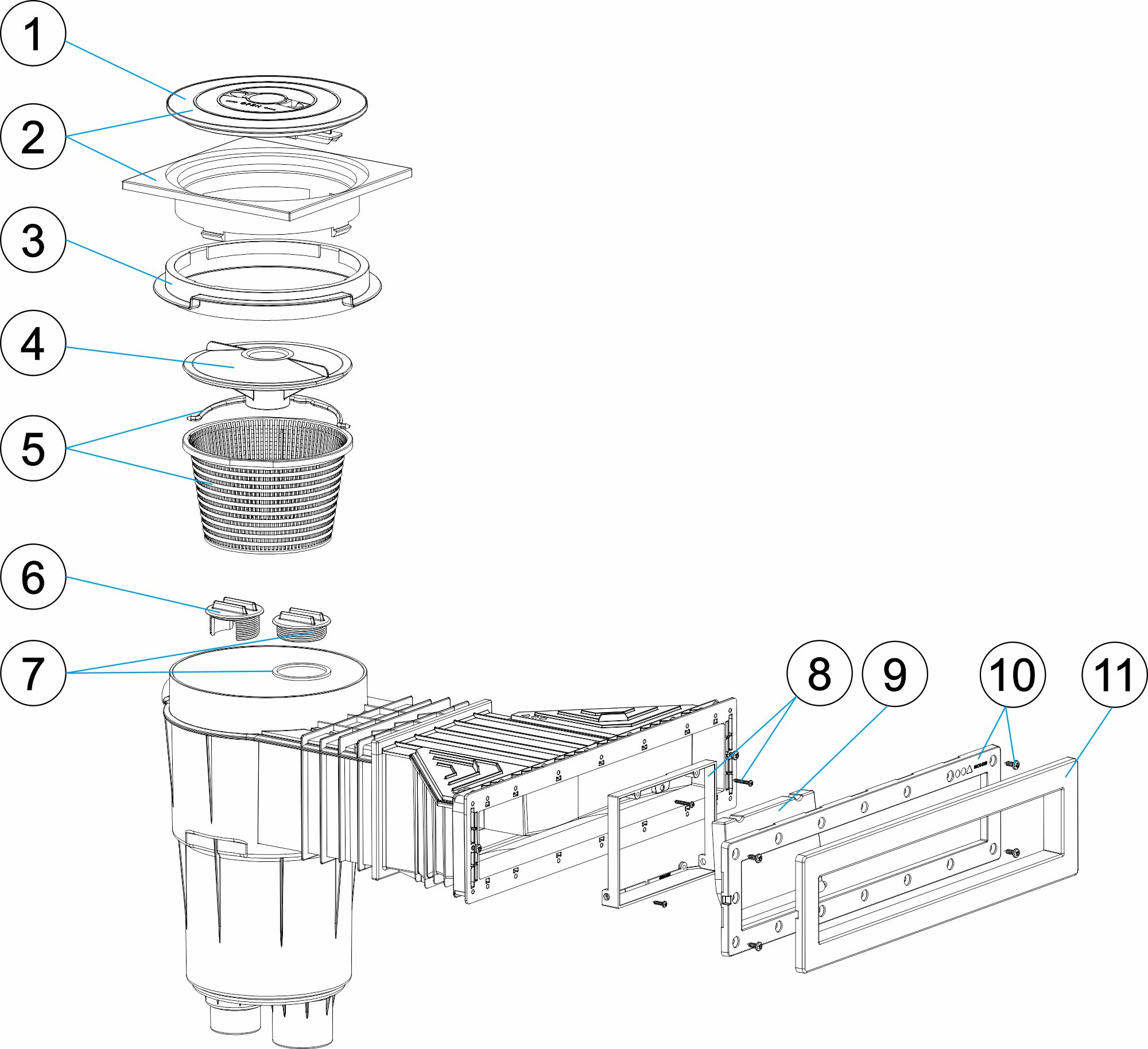 SKIMMER 17,5 L. PH B. SLIM