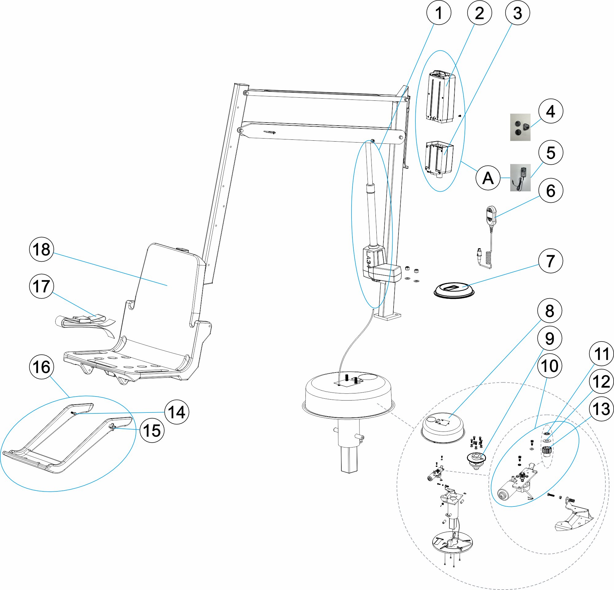 SPLASH SPA EXT REACH LIFT(EU)