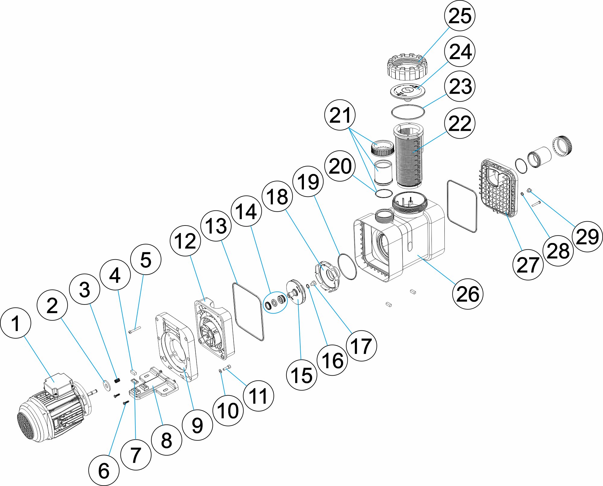 POMPA PERFORM MAX 28, 1~, 1,00 Kw