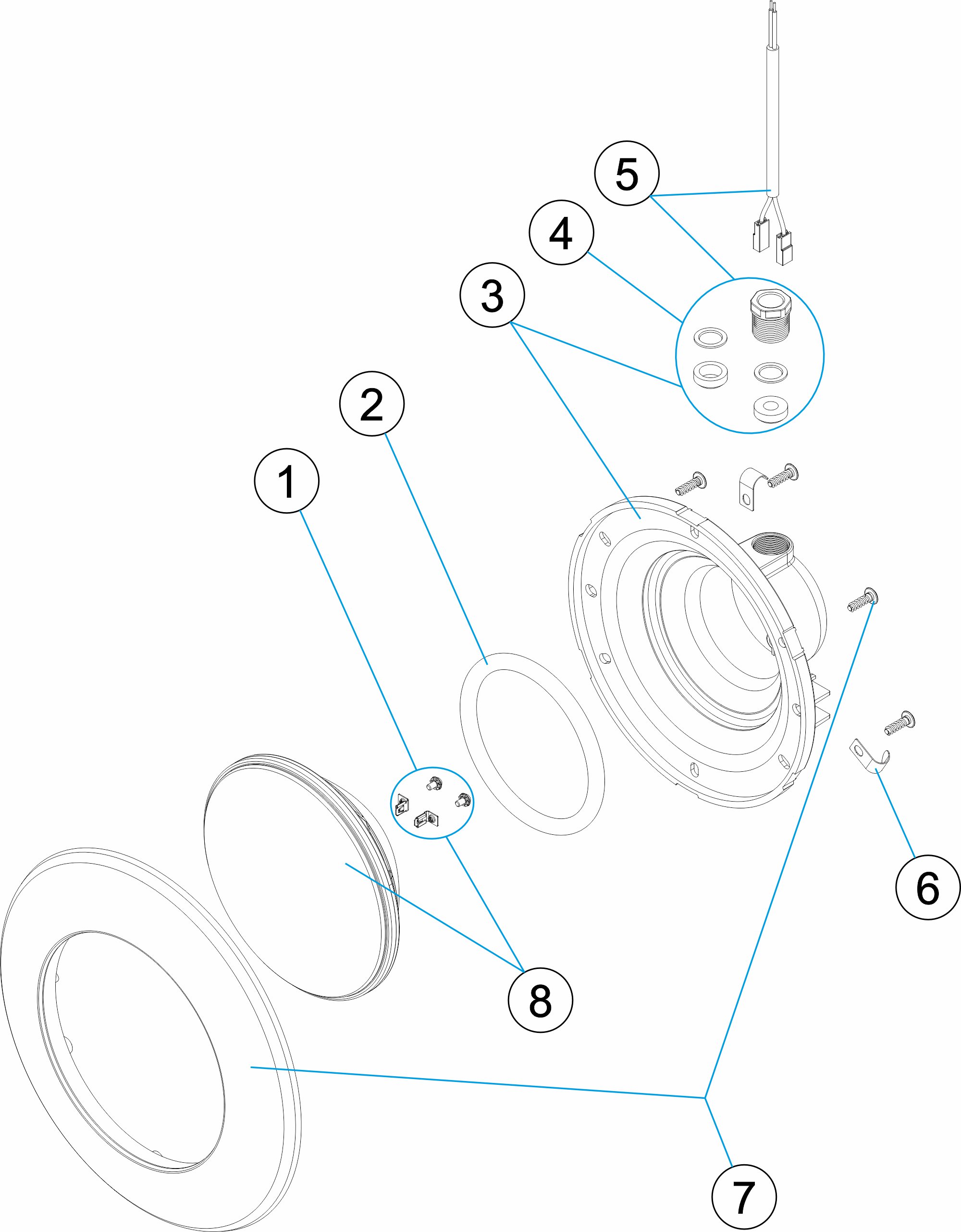 PROYECTOR LED EAS AQ. RGB 900 GRIS