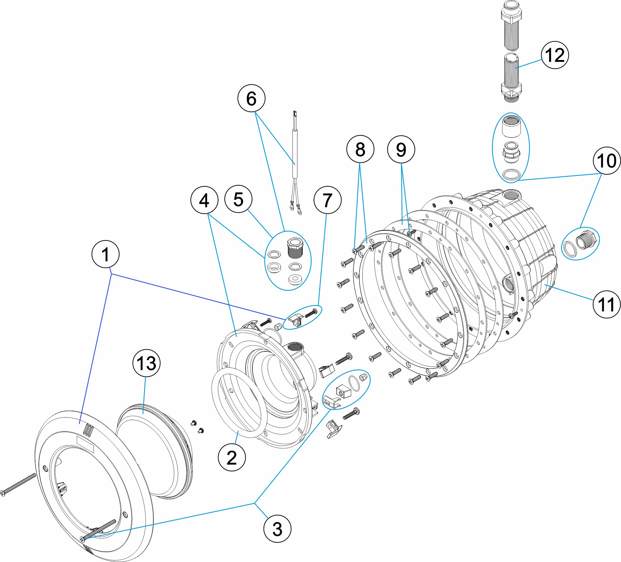 PROIETTORE LED P56 BASIC W PP IML+