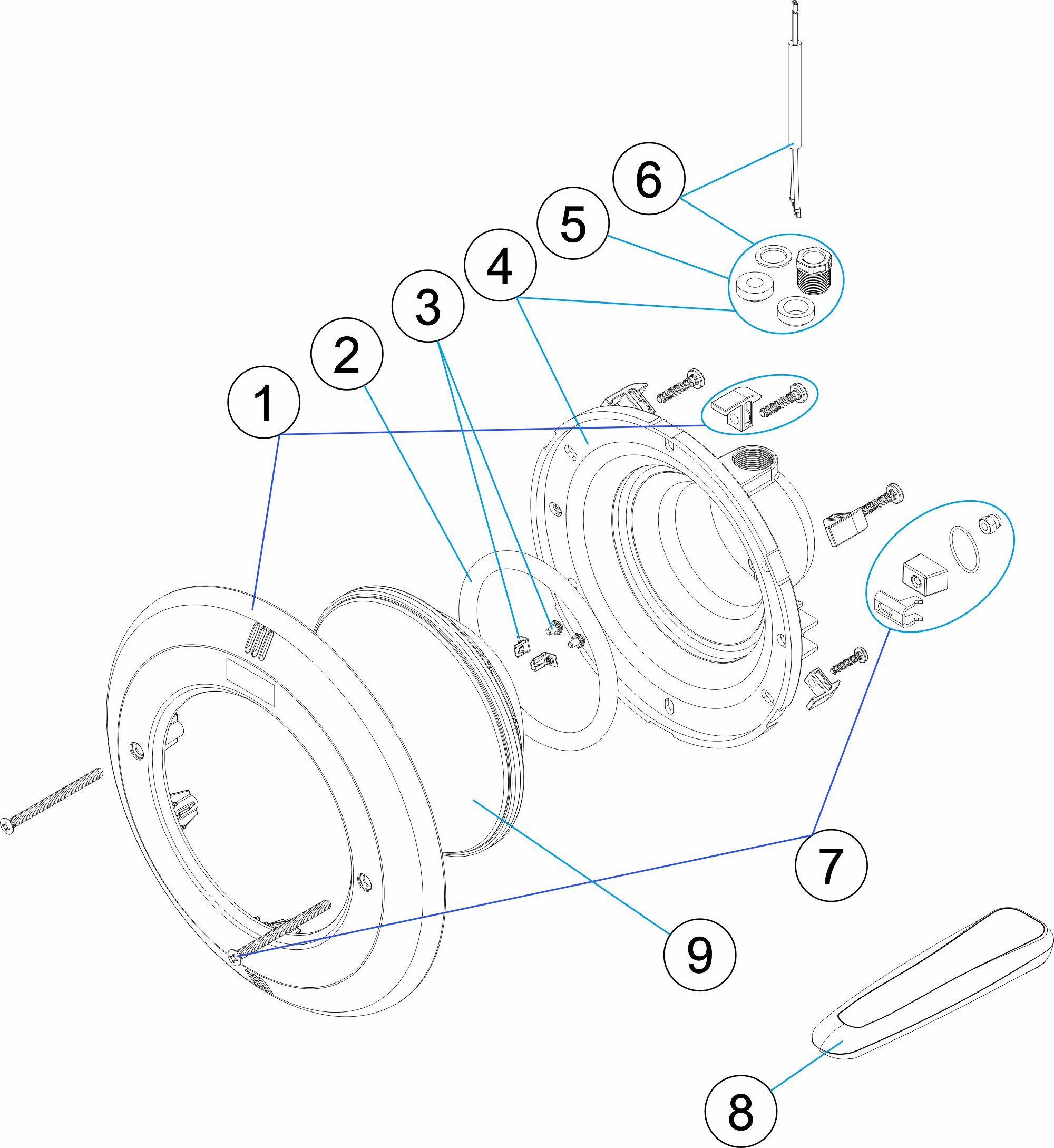 PROIETTORE LED STD 22W 1100+MAN BARACUDA