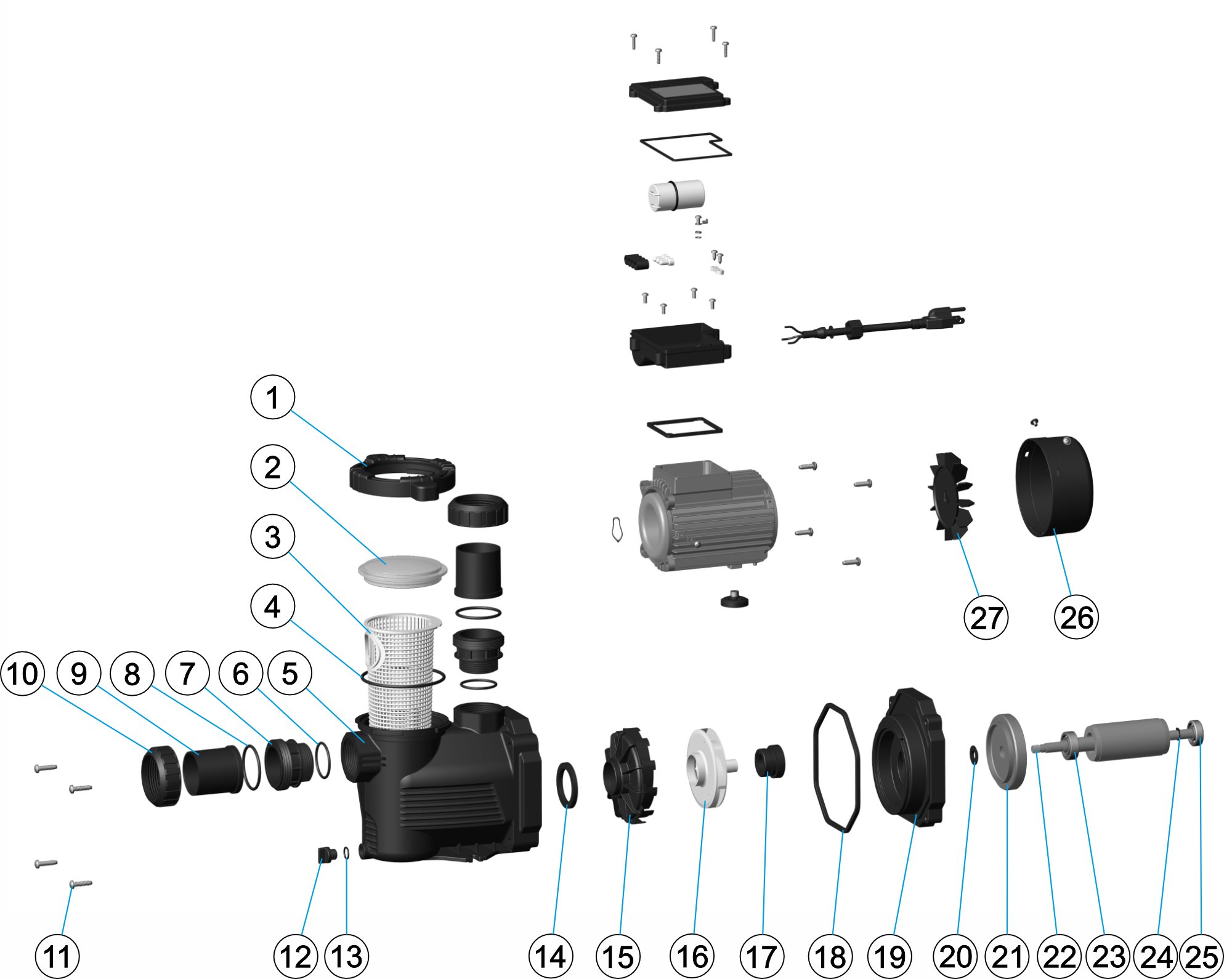 AQUANTIS BARACUDA PUMP 0.50HP