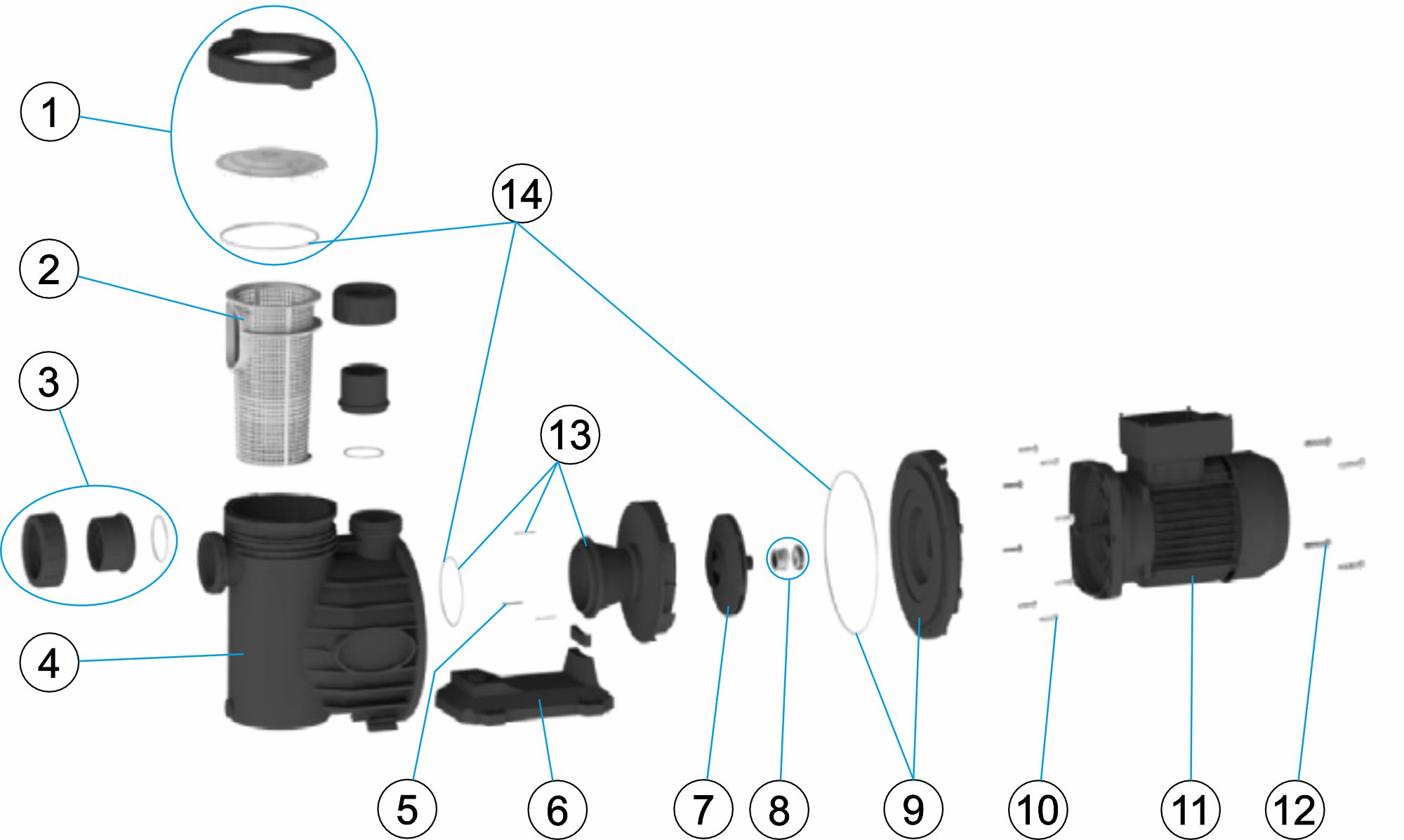 POMPE AQUANTIS+ BARACUDA 2CV
